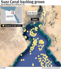 Suez canal blocked by huge container ship; Jnuszhioafim6m