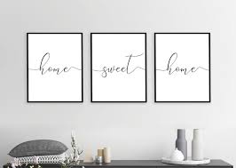 Home Sweet Home Printable Set Of 3 Prints Living Room Wall Etsy In 2020 Bedroom Wall Art Wall Decor Bedroom Home Decor Wall Art