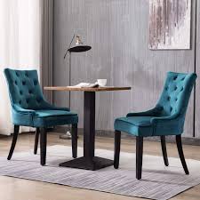 Browse dining room chairs in different styles, materials, and fabrics. Mecor Dining Chairs Set Of 2 Velvet Fabric Chairs With Wooden Style Metal Legs For Dining Room Living Room Kitchen Cyan Blue Teal Green Only 2 Chairs Buy Online In Antigua And Barbuda At Antigua Desertcart Com