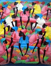 Painting Oil By Kalazaza France Via Artmajeur Licenses Available From 33 Us Via Artmajeur Painting Oil Naiv Caribbean Art Haitian Art Black Folk Art