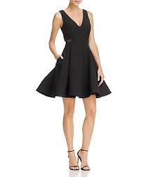 Shop For Aqua Mesh Side Fit And Flare Dress 100 Exclusive With Free Shipping Free Returns P Flare Dress Fit And Flare Dress Cocktail Dresses With Sleeves