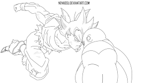 Lineart Goku Limit Break Ultra Instinct By Https Www Deviantart Com Nenaosu On Deviantart Dragon Ball Artwork Goku Drawing Pokemon Emerald