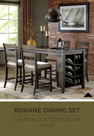 Rokane Light Brown Rectangular Counter Table With Storage By Ashley Furniture Ashleyfurniture Homedecor Dining Cha Ashley Furniture Home Decor Furniture