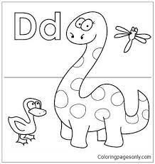I hope you enjoy these letter d coloring pages! Letter D Dinosaur Coloring Pages Alphabet Coloring Pages Coloring Pages For Kids And Adults
