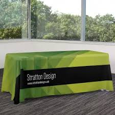 Custom Table Covers For Trade Shows Events Vistaprint Custom Table Custom Table Cloth Personalized Table Runner