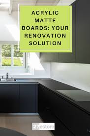 Acrylic Matt Boards Your Renovation Solution In 2020 Kitchen Cabinet Trends Bathrooms Remodel Black Kitchen Countertops