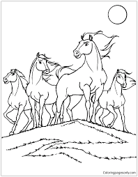 Horse coloring page from horses category. Marvelous Wild Horse Coloring Pages Horse Coloring Pages Coloring Pages For Kids And Adults