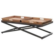 Zinelli gray round cocktail table by ashley furniture industries. Wood Tray Coffee Table Look 4 Less And Steals And Deals