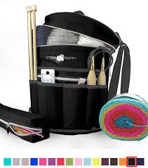 Come see our amazing assortment of bags & more! Amazon Com Stitch Happy Knitting Bag Black 7 Pocket Yarn Bag Crochet Bag Yarn Storage Or Crochet Storage