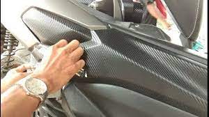 Sticker carbon atau stiker skotlet motor karbon 3d. Pasang Skotlet Hitam Karbon 3d Dan Hitam Doff Yamaha Nmax Youtube