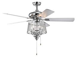 Warehouse Of Tiffany Cfl 8438ch Elish 52 In 5 Blade Lighted Mesh Shaded Silver Warehouse Of Tiffany Ceiling Fan Lighting Ceiling Fans