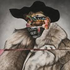 Black Art In America Instagram Nathaniel Mary Quinn Contemporaryartist American Blackdiaspora 21stcentury Painter Man Hat Blackman Coat S America Art Contemporary Artists Black Art