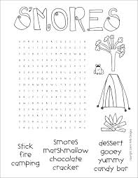 Smores Word Search Girl Scout Camping Camping Activities For Kids Scout Camping Activities