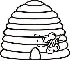 Bee and beehive coloring pages. Pin On Beehive Coloring Page