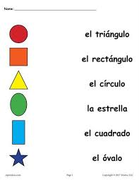 Spanish Matching Shapes Worksheet Basic Shapes Great For Preschool And Beginning Readers Free Printab Spanish Worksheets Shapes In Spanish Learning Spanish