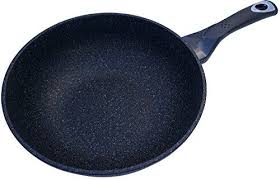 Home N Kitchenware Collection 32cm Ceramic Marble Wok 5 Layer Marble Coating Extreme Non Stick Marble Coated Cast Aluminium Wok Kitchenware Ceramics