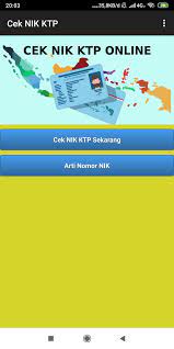 Cara cek nik dari rumah yang lain adalah dengan mengrimkan pesan singkat atau sms dengan menggunakan format cek#ktp#nik lalu kirimkan ke . Cek Nik Ktp Fur Android Apk Herunterladen