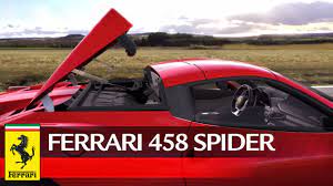 A handy wind deflector helps keep the cabin quiet at speed when you have the hardtop roof down. 458 Spider Focus On Retractable Hard Top Youtube