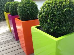 Funky Multi Coloured Pots From Amanda Broughton Garden Design Garden Design Garden Design London Garden Deco
