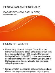 Peristiwa 13 mei 1969 merupakan satu peristiwa hitam dalam sejarah negara kita kerana ia melibatkan pertelingkahan dan rusuhan antara kaum. Dasar Ekonomi Baru
