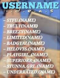 Check spelling or type a new query. Good Roblox Tiktok Usernames Baddie Contentizen