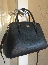 Black And Grey Coach Purse Coach F57527 Crossgrain Leather Small Margot Carryall Black Satchel Handbag Black Satchel Elegant Bags Cheap Coach Bags