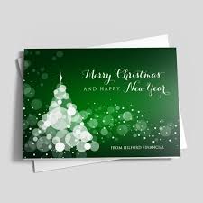 Pristine Green Merry Christmas And Happy New Year Holiday Greeting Cards Holiday Cards