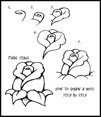 Draw an umbrella shaped outline. How To Draw A Rose Step By Step Easy Flower Drawings Drawing Tutorial Flower Drawing Tutorials