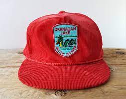 Vintage 80s Ogopogo Okanagan Lake Corduroy Hat Red Rope Etsy Corduroy Hat Okanagan Lake Hats