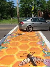 buzz about burlington s newest crosswalk sidewalk chalk art sidewalk art street painting pinterest