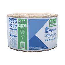 Multiply the length times the width to determine the square footage of the space. R 11 Ecoroll R 11 Kraft Faced Fiberglass Insulation Roll 15 X 40 At Menards