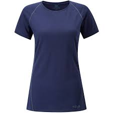 Rab Womens Merino 120 Short Sleeve Tee Baselayer Twilight