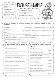 English Worksheet Future Simple Exercises Easy Workouts Third Grade Reading Comprehension Verb Worksheets