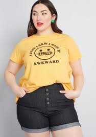 Black And Yellow Graphic Tee Womens Made It Awkward Graphic Tee Form Fitting Clothes Graphic Tees Fashion