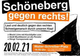 In gedenken an hanau gegen rechten terror und rassismus! B Rechter Schweigemarsch Am 20 02 In Schoneberg De Indymedia Org
