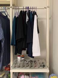You can read all about the transformation on her blog where she details the steps. Ikea Open Wardrobe Pole System Furniture Home Living Furniture Shelves Cabinets Racks On Carousell