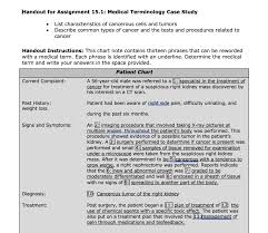 solved handout for assignment 15 1 medical terminology c