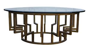 New 36 modern round coffee table with marble tabletop and x base metal frame. New York Round Modern Coffee Table Mortise Tenon