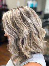 Blonde Hair Highlights Full Foil Lob Blonde Hair With Highlights Hair Styles Hair Highlights