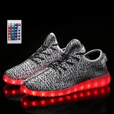 Led Light Up Trainers Mens Gray