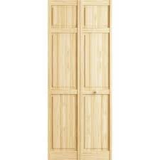 Veranda 30 In X 78 In Raw 6 Panel Pine Interior Closet Bi Fold Door 3115968 The Home Depot Bifold Doors Bifold Door Hardware Bifold Closet Doors