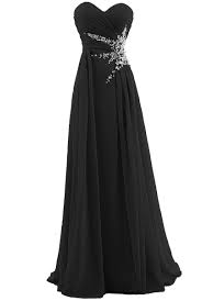 Dresstells Sweetheart Beading Floor Length Chiffon Prom Dress Long Evening Gown Size 12 Black Chiffon Prom Dress Prom Dresses Long Evening Dresses Prom