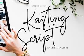 Saved by jennifer priest * craft rooms + holiday crafts + diy money gifts. Kasting Script Free Script Font On Behance