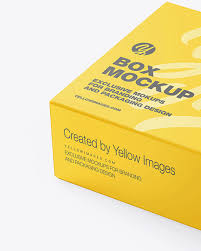 Matte Box Mockup In Box Mockups On Yellow Images Object Mockups