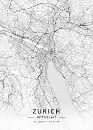 zurich switzerland metal poster print designer map art displate in 2021 poster prints map art zurich map
