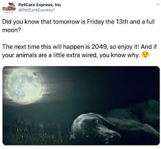 Time To Get Spooky Tomorrow Is Both Friday The 13th And A Full Moon Know Your Meme