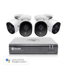 Swann 8 Channel 1080p 1tb Dvr Security System With 4 Bullet Cameras And Google Assistant The Home Depot Canada