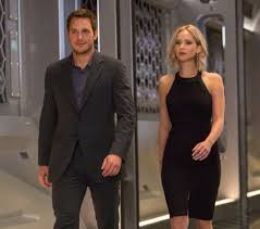 Get Jennifer Lawrence S Black Halter Dress From Passengers Black Halter Dress Celebrity Dresses Jennifer Lawrence Dress