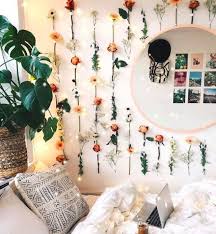 Artificial Flower Wall Bohemian Room Decor Simple Wall Decor Cute Bedroom Decor