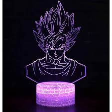 Oiens Dragon Ball Z Kakarotto Lamp 3d Led Super Saiyan Son Goku Vegeta Figurines Action Family